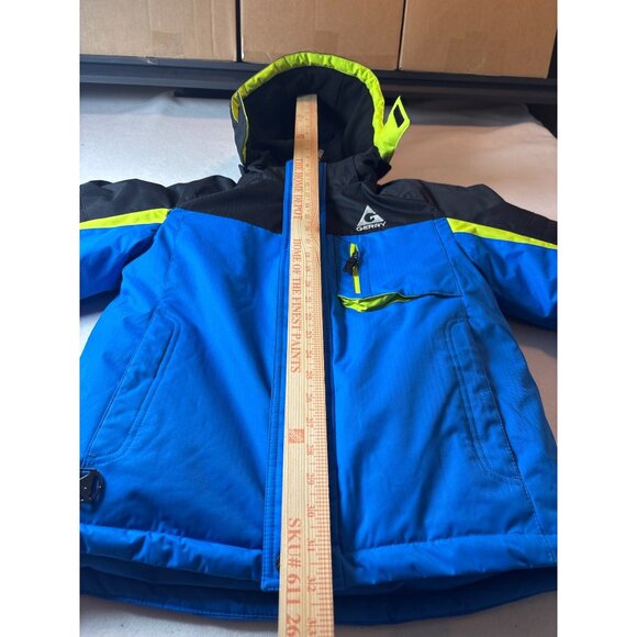 Gerry Boys Hooded Ski Jacket With Two-Tone Design & Zipper Pockets7/8 size - Picture 5 of 10